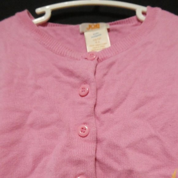 JOE FRESH KIDS | xs 4-5 years | Pink Button Down Cardigan | Orange Lobster | GUC - Picture 4 of 15